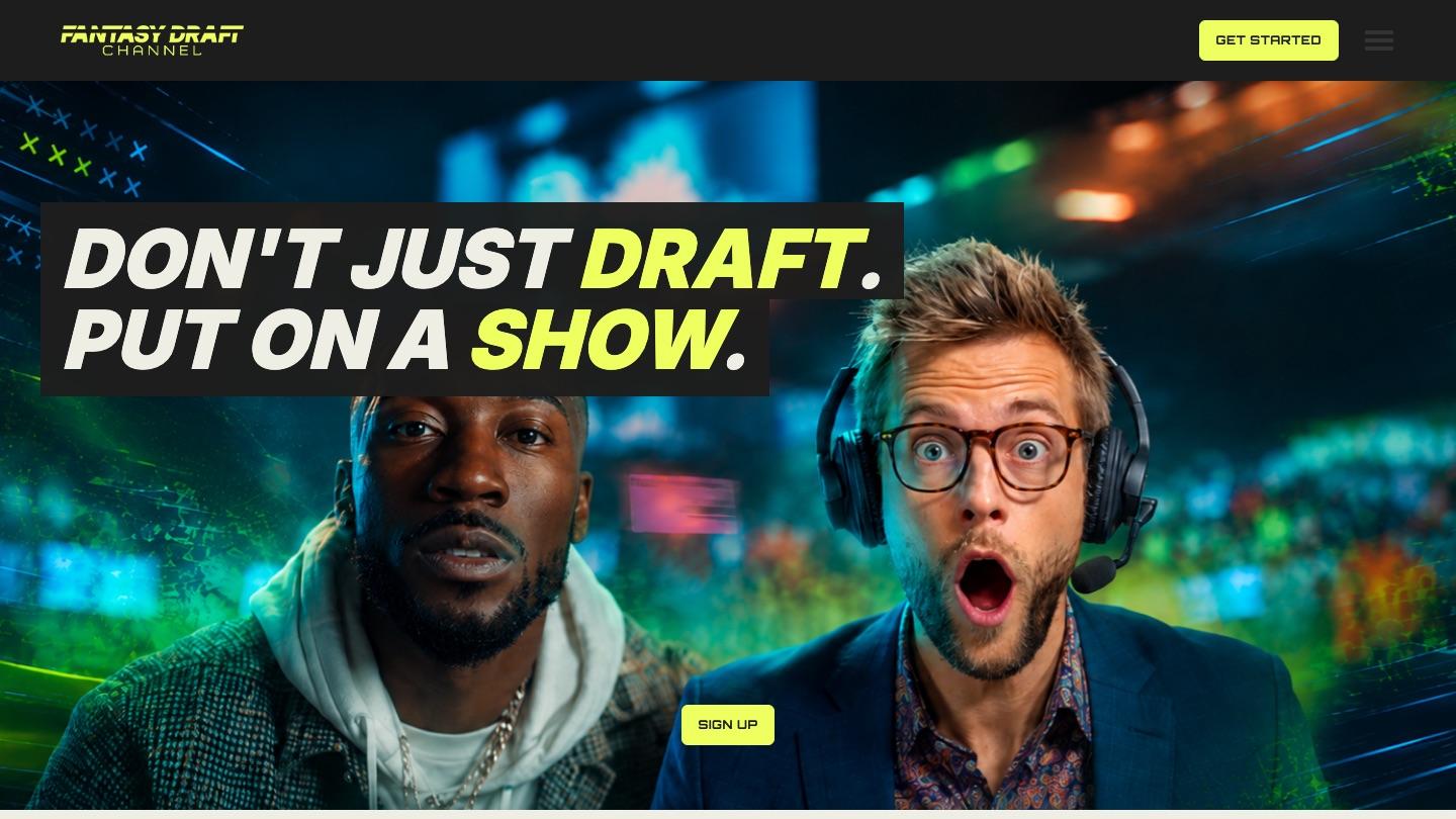 Screenshot of Fantasy Draft Channel